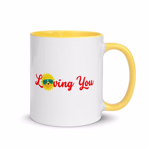 Loving You Mug with Color Inside
