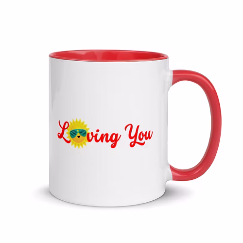 Loving You Mug with Color Inside